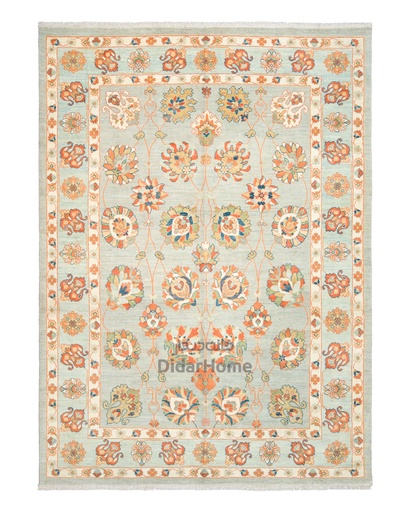 [72091837] فرش دستباف سلطان آباد طرح افشان نه متری (زیگلر محل)