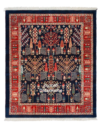 [92030512] فرش دستباف قشقایی طرح درخت زندگی سه متری