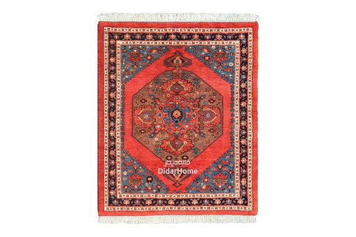 [11011048] فرش دستباف قشقایی طرح ترنجی ذرع و نیم