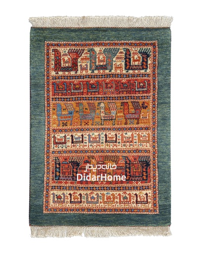 [45011189] فرش دستباف قشقایی طرح محرمات ذرع و نیم