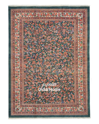 [42179422] فرش دستباف بیجار طرح هزارگل هفده متری